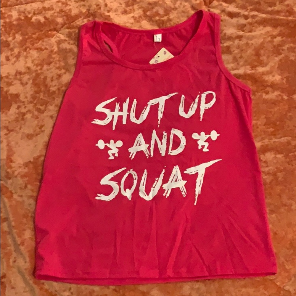 Pink workout tank